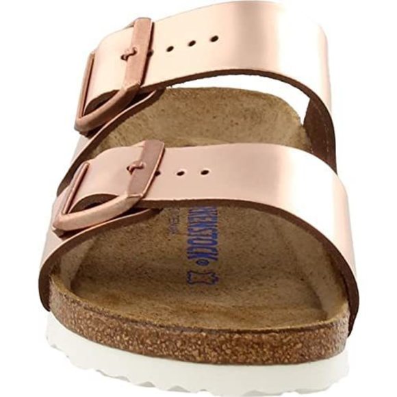 BIRKENSTOCK WOMEN'S ARIZONA SOFT FOOTBED SANDALS, METALLIC COPPER, 9 - Picture 3 of 6
